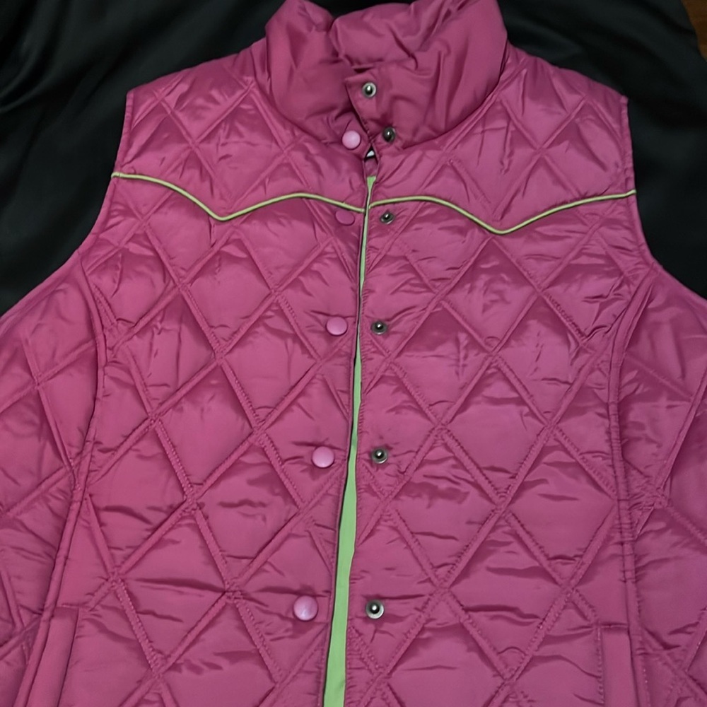 Hot pink with lime accents Roper vest large